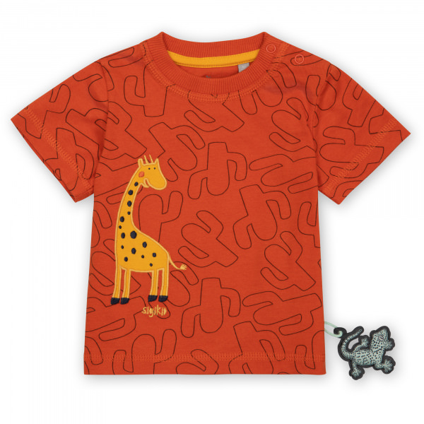 T-Shirt Baby mit Giraffen-Motiv und Kakteen-Print / Jungen