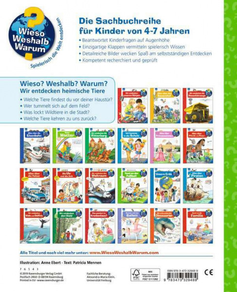 Wieso? Weshalb? Warum? - Wir entdecken heimische Tiere