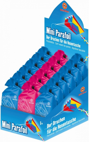 Einleinerdrachen Mini Parafoil pink