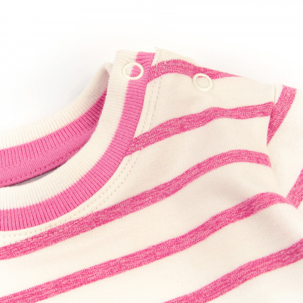 Sweatshirt mit rosa Streifen aus der sigikid Babykollektion Happy Wildlife Frühjahr/Sommer 2022