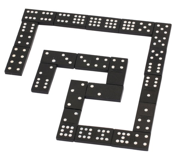 Domino in Holzbox, 55 Steine