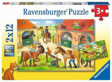 Puzzle Ferien auf dem Pferdehof (2 x 12 Teile)
