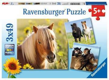 Puzzle Liebe Pferde (3 x 49 Teile)