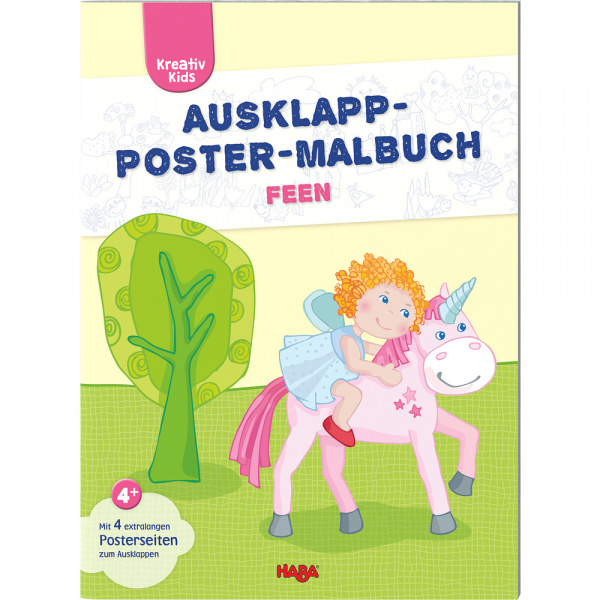 Kreativ Kids - Ausklapp-Poster-Malbuch Feen