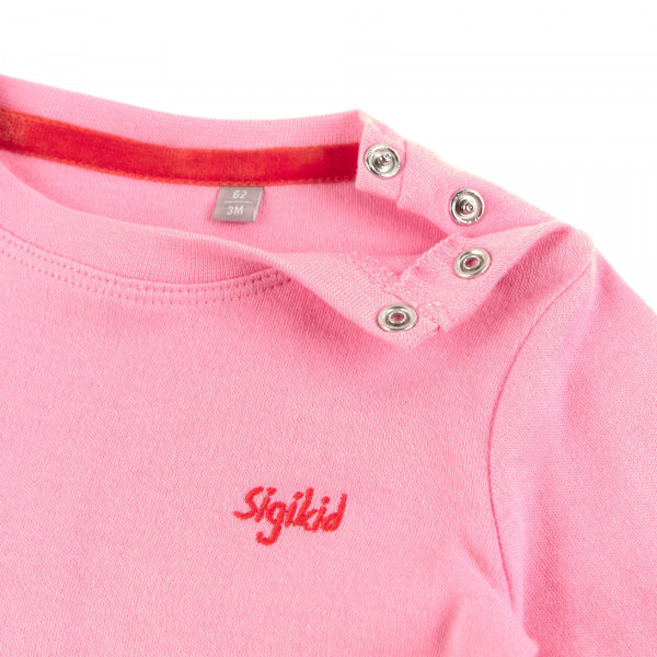 Rosa Baby Longsleeve My little friend, sigikid Mädchenkollektion Herbst/Winter 2022/23