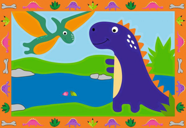 Malen nach Zahlen Junior - Land der Dinosaurier