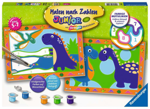 Malen nach Zahlen Junior - Land der Dinosaurier