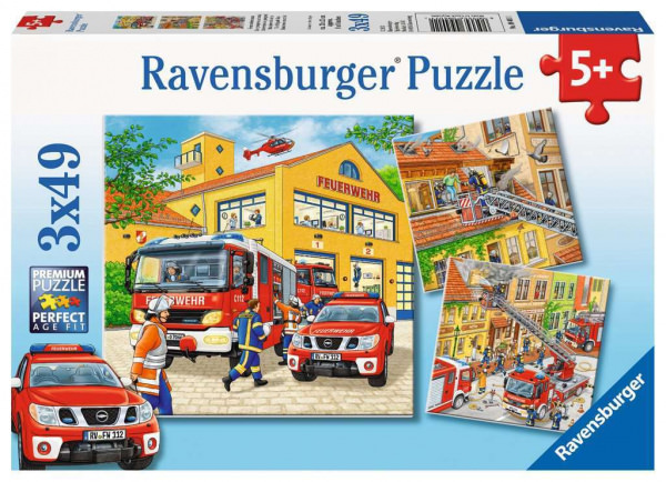 Puzzle Feuerwehreinsatz (3 x 49 Teile)