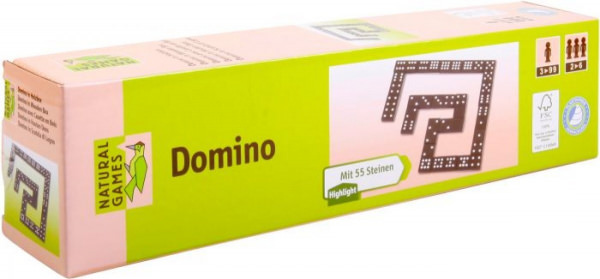 Domino in Holzbox, 55 Steine