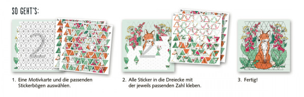Stickern nach Zahlen - Tiere