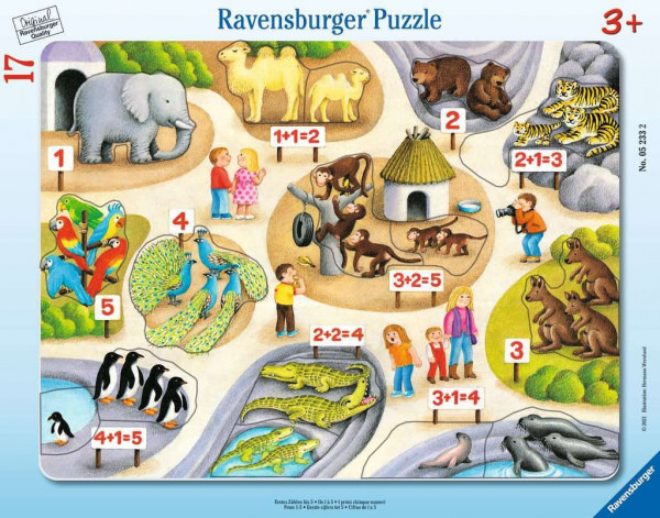 Puzzle Erstes Zählen bis 5 (17 Teile)