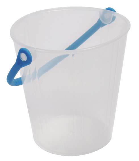 Transparenter Eimer