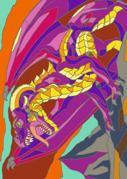 Malen nach Zahlen - Drachen