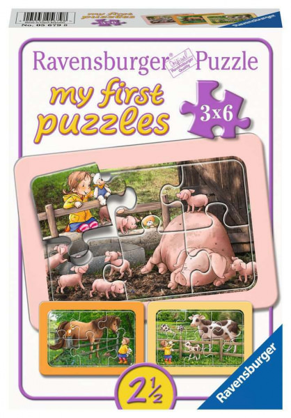 My first Puzzles - Lotta auf dem Bauernhof (3 x 6 Teile)