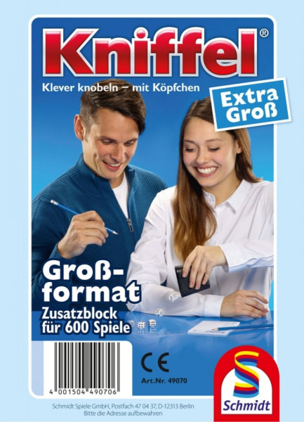 Kniffelblock groß 100 Blatt