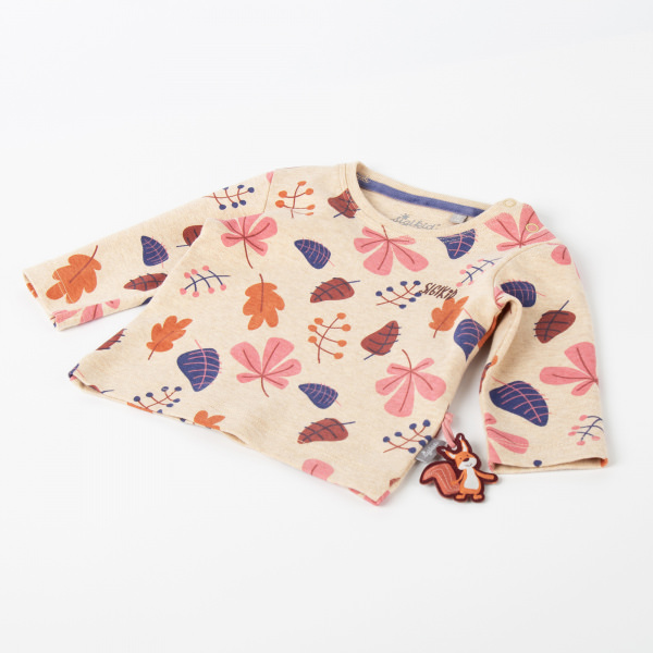 Baby Langarmshirt bunte Blätter, sigikid Babykollektion Autumn Forest Herbst/Winter 2023/24