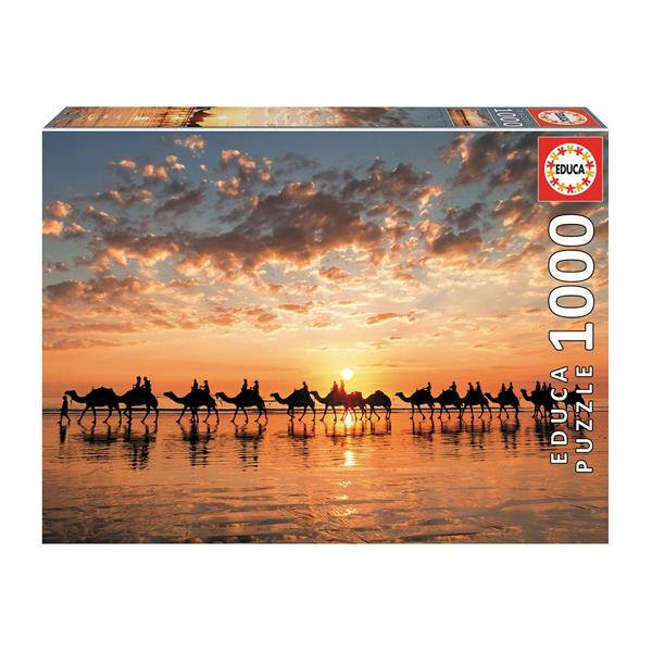 Puzzle Sonnenuntergang Kamele (1000 Teile)