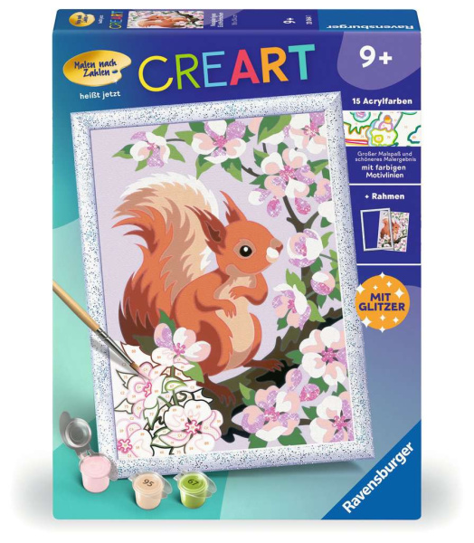 CreArt Malen nach Zahlen Neugieriges Eichhörnchen