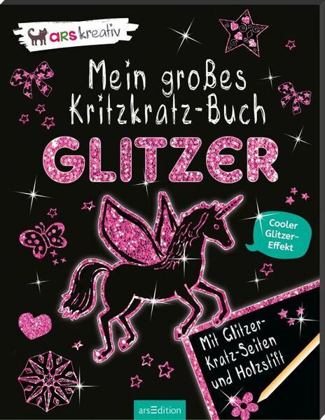 Mein großes Kritzkratz-Buch Glitzer