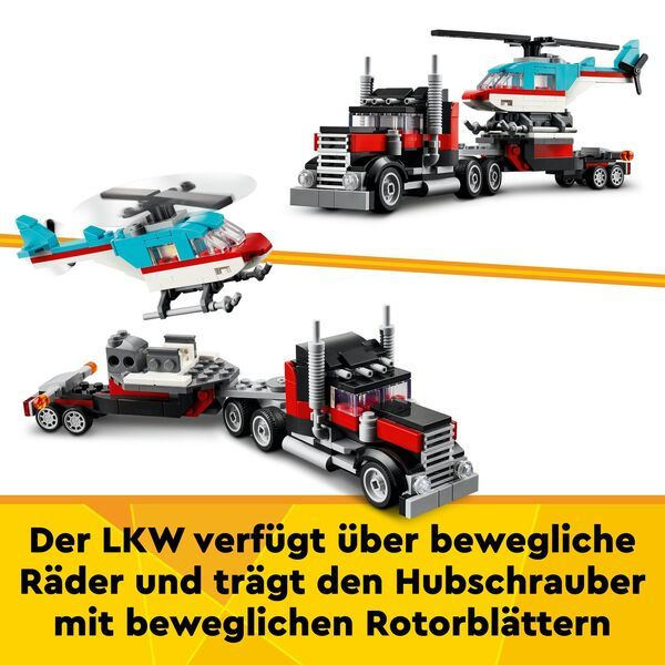 Creator Tieflader mit Hubschrauber
