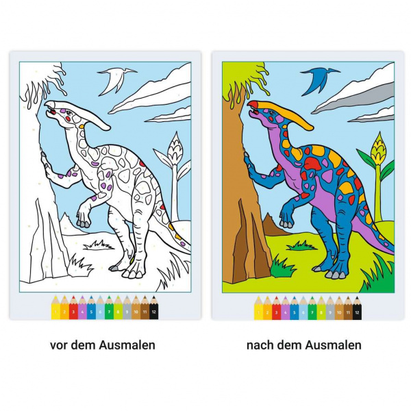 CreArt Malen nach Zahlen Dinosaurier