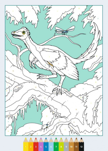 CreArt Malen nach Zahlen Dinosaurier