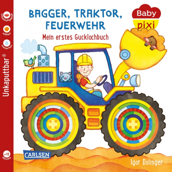 Bagger, Traktor, Feuerwehr - Mein erstes Gucklochbuch