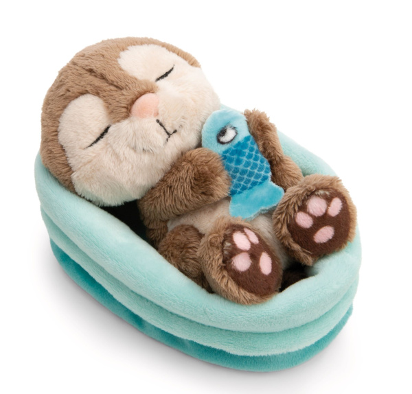 Sleeping Pets - Otter mit Fisch 12 cm