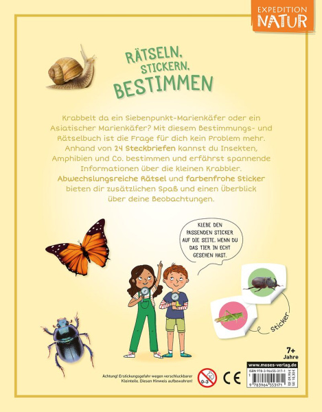 Rätseln, Stickern, Bestimmen - Insekten & Co.