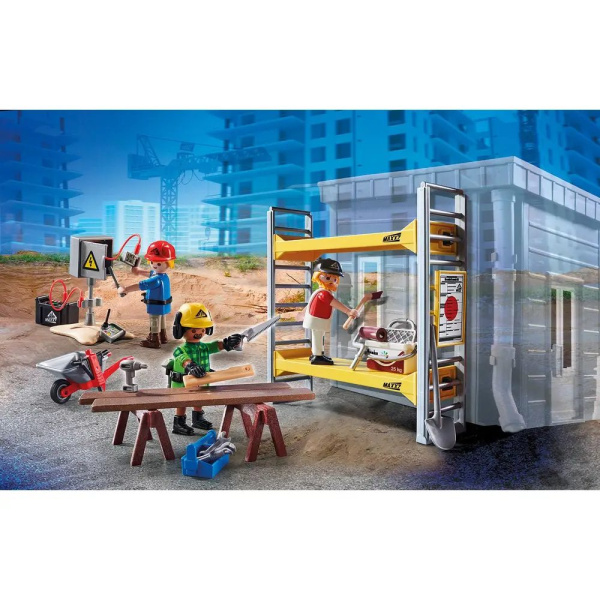 City Action Baugerüst mit Handwerkern