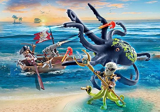 Pirates Kampf gegen den Riesenoktopus