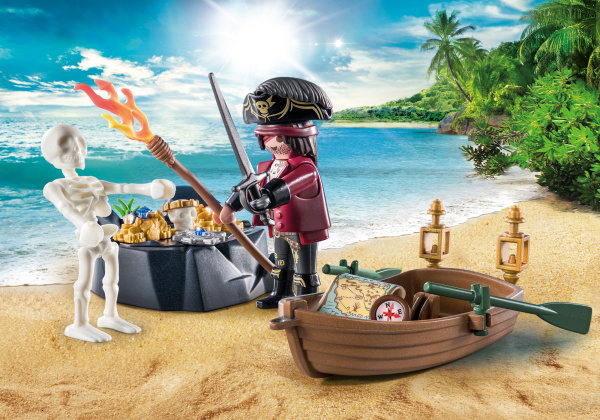 Pirates Starter Pack Pirat mit Ruderboot