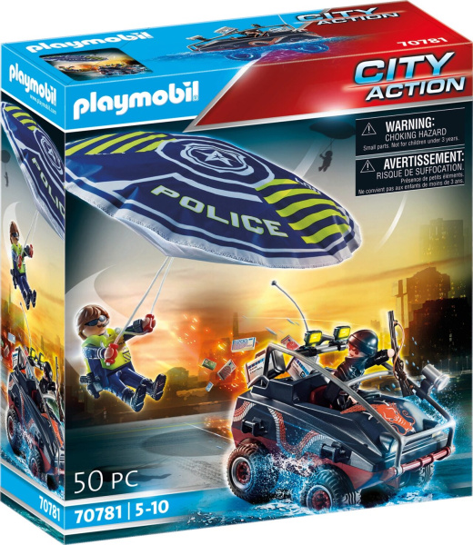 City Action Polizei-Fallschirm: Verfolgung des Amphibien-Fahrzeugs