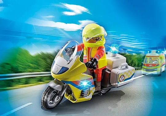 City Life Notarzt-Motorrad mit Blinklicht