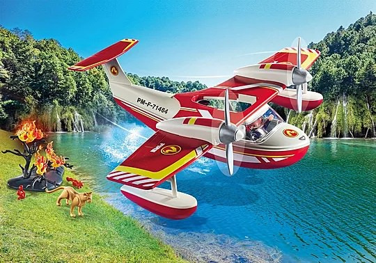 Action Heroes Feuerwehrflugzeug mit Löschfunktion