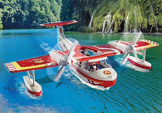 Action Heroes Feuerwehrflugzeug mit Löschfunktion