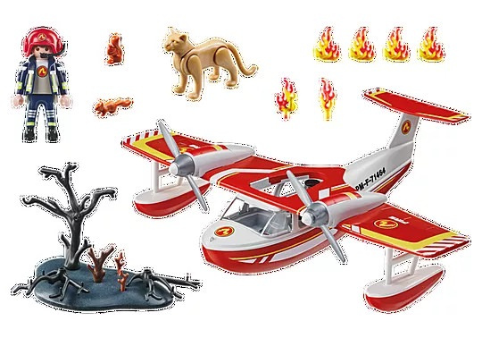 Action Heroes Feuerwehrflugzeug mit Löschfunktion
