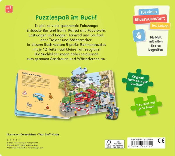 Puzzle-Buch Fahrzeuge