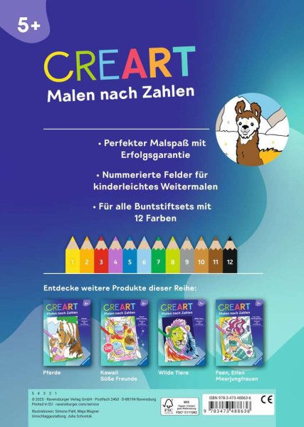 CreArt Malen nach Zahlen - Süße Tiere