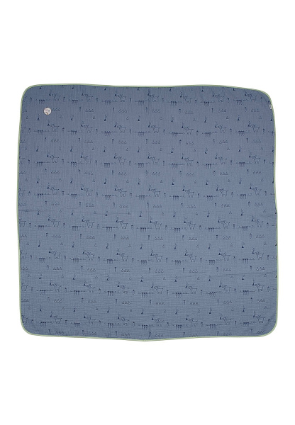 Schmusedecke Musselin Emmis Garden, himmelblau