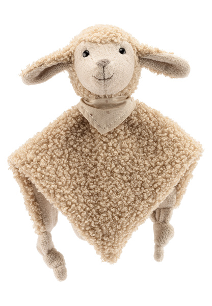 Schmusetuch Schaf Flocke sandfarben, 21 cm