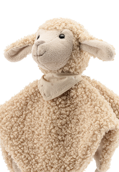Schmusetuch Schaf Flocke sandfarben, 21 cm
