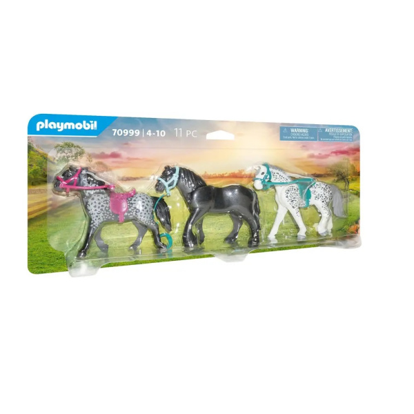 3 Pferde: Friese, Knabstrupper & Andalusier