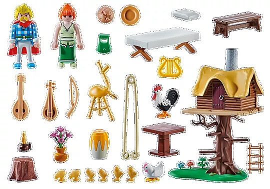 Asterix Troubadix mit Baumhaus