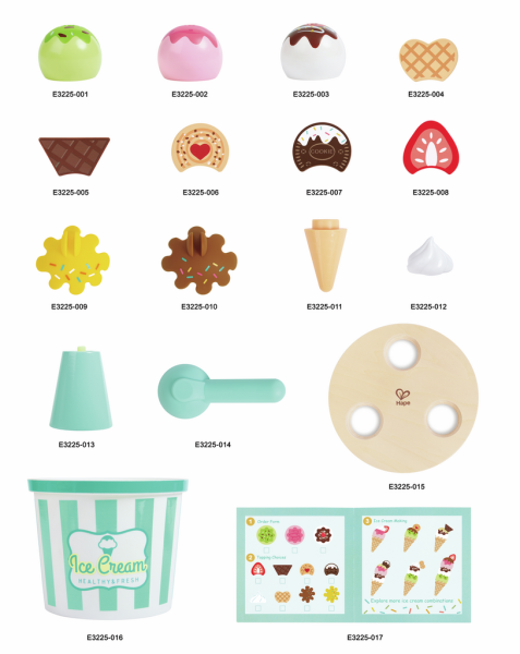 Eiscreme-Set