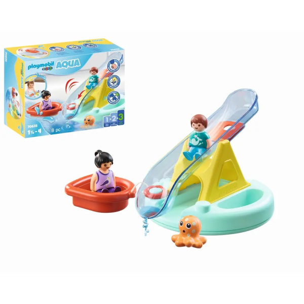1-2-3 Aqua Badeinsel mit Wasserrutsche