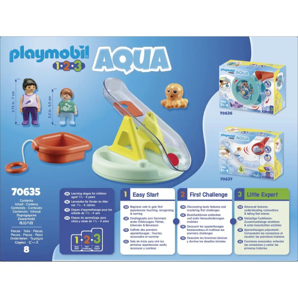 1-2-3 Aqua Badeinsel mit Wasserrutsche