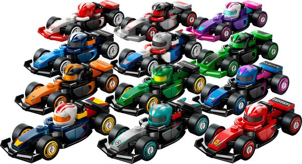 Minifigures F1 Rennwagen zum Sammeln