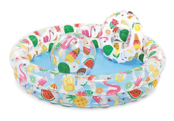 Pool Set Just so Fruity, mit Ball und Schwimmring