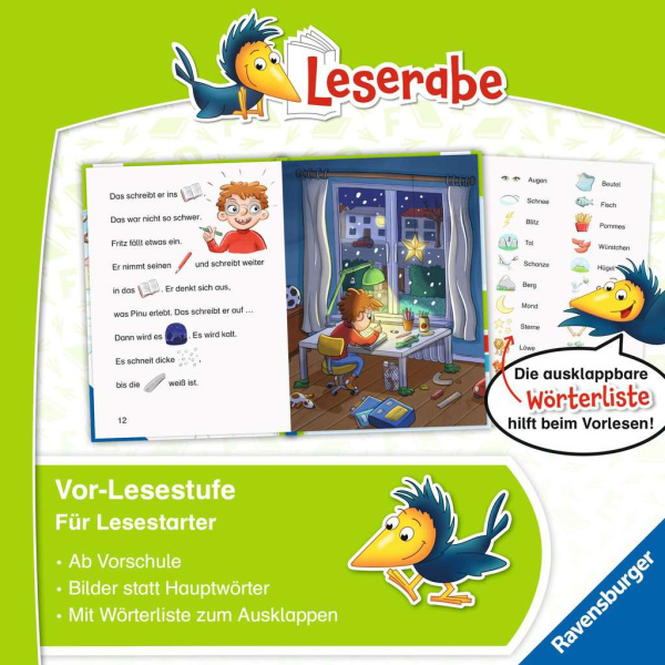 Leserabe - Pinguin Pinu taut auf